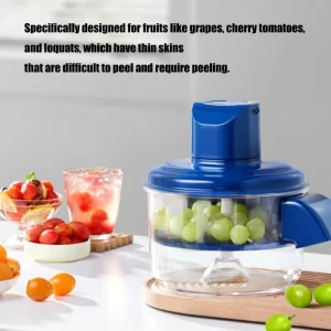 Máquina De Descascar Uva Recarregável , Descascador Elétrico Automático De Frutas Com Lâmina De Aço Inoxidável